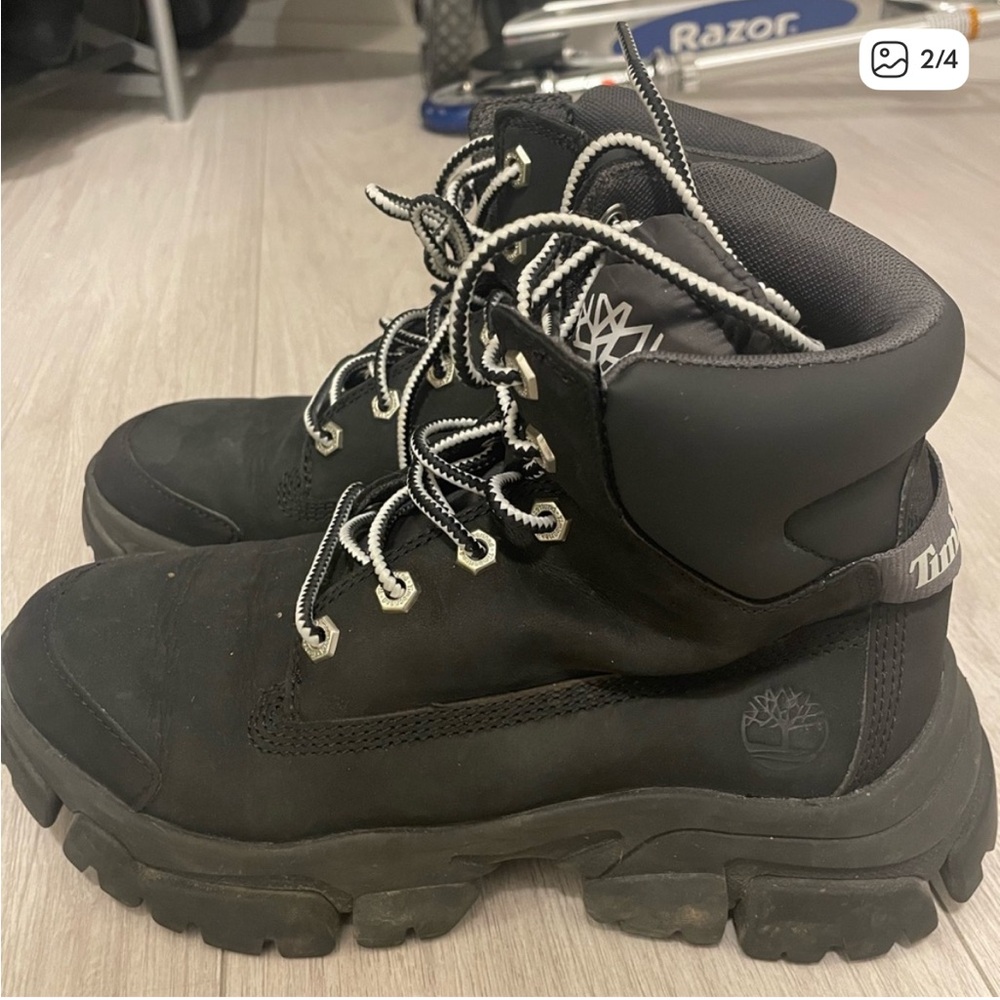 Timberland Black Rugged Lace-Up Boots - Picture 3 of 4